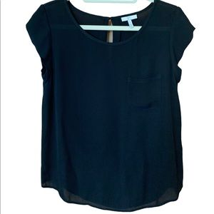 Joie Black Silk Pocket Top (DEADSTOCK)